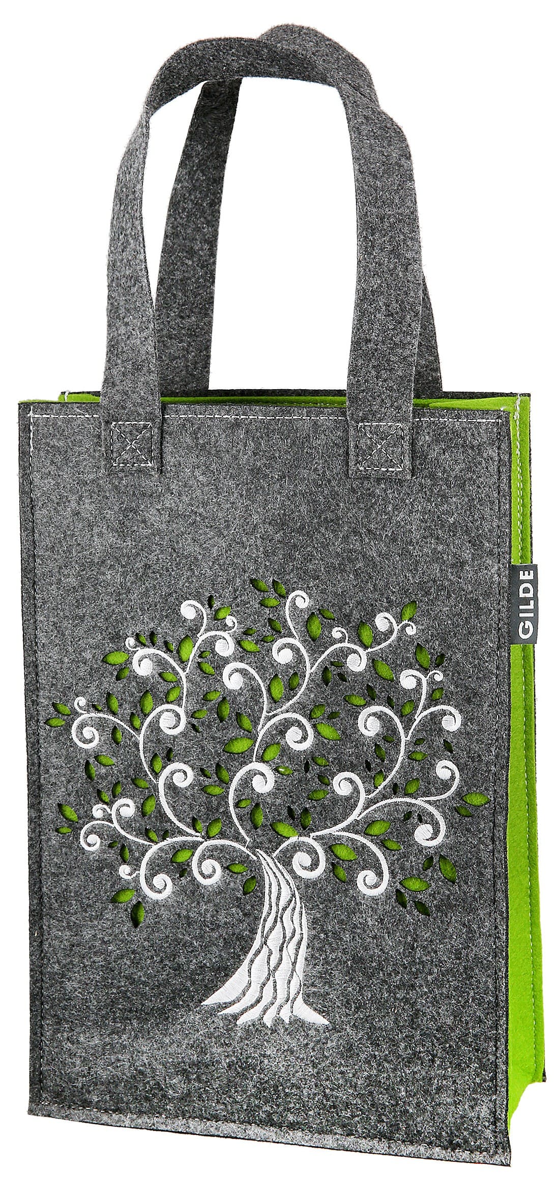 Geschenktasche - Lebensbaum dunkelgrau 51289 - Gilde Geschenktasche / Geschenktüte aus Filz
