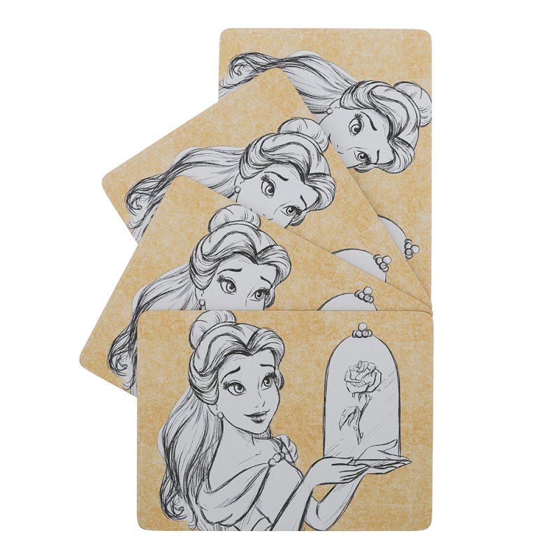 Disney Home Be Our Guest Platzset / Tischset - Placemat Belle - Schöne und das Biest / Set mit 4 Stück - A31831