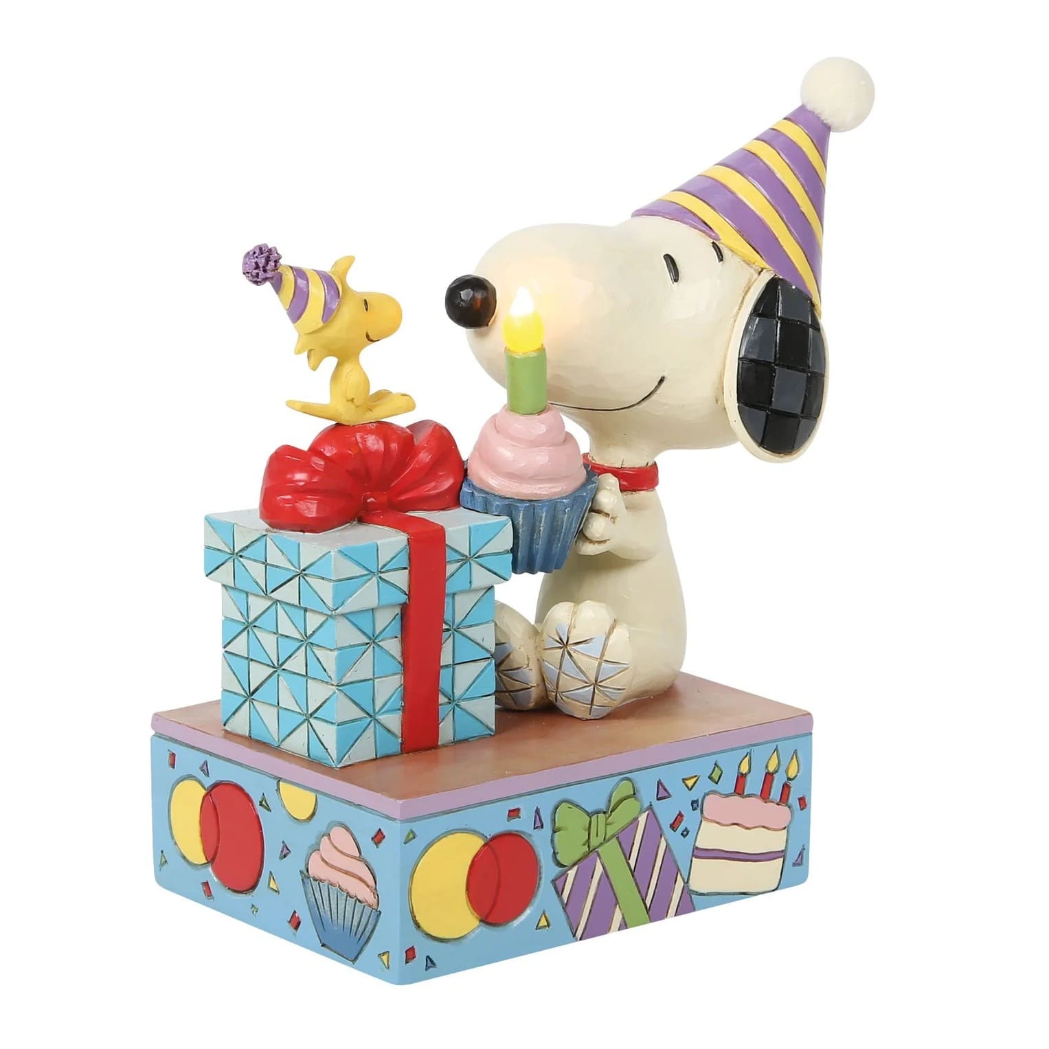 You Take The Cake Snoopy Geburtstagsfigur mit LED Kerze und Cupcake - 6019599 Jim Shore Peanuts Snoopy Figur