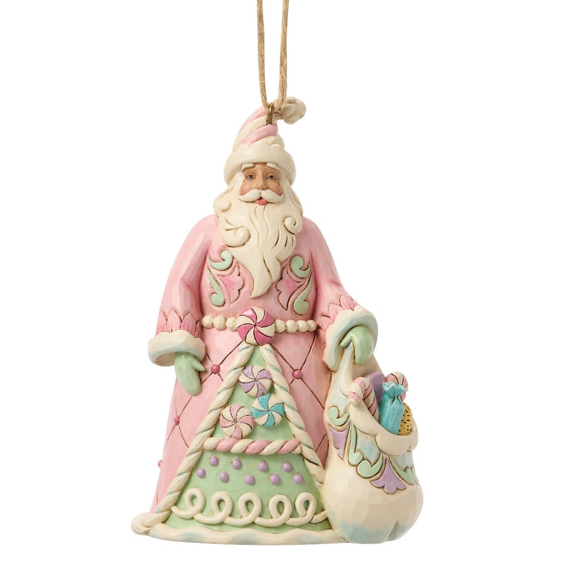 Pastel Winter Wonder's Sweet Treat Santa Weihnachtsmann Ornament - Heartwood Creek by Jim Shore 6018896