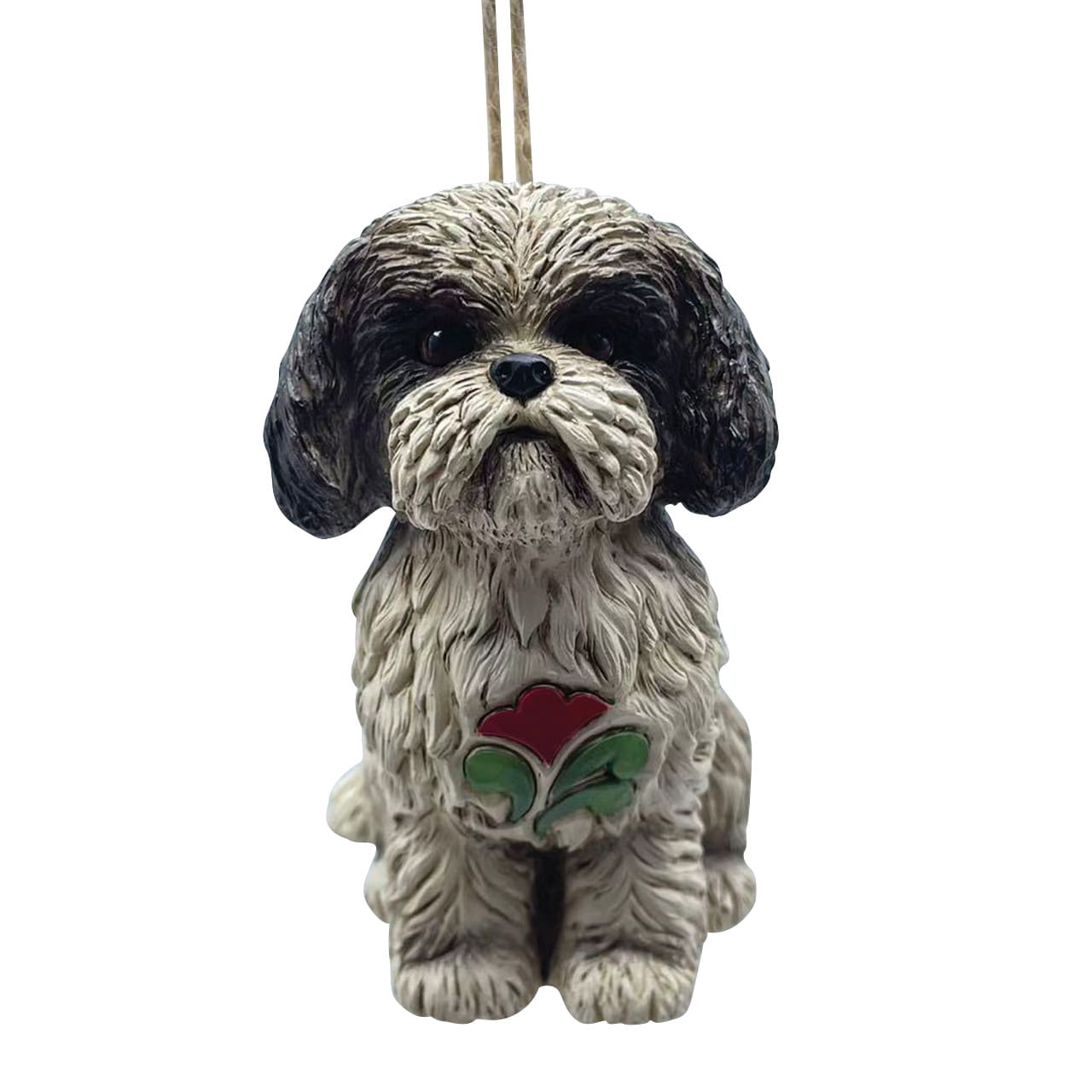 Hunde Ornament Shih Tze 6019337 - Jim Shore Heartwood Creek Weihnachtsanhänger