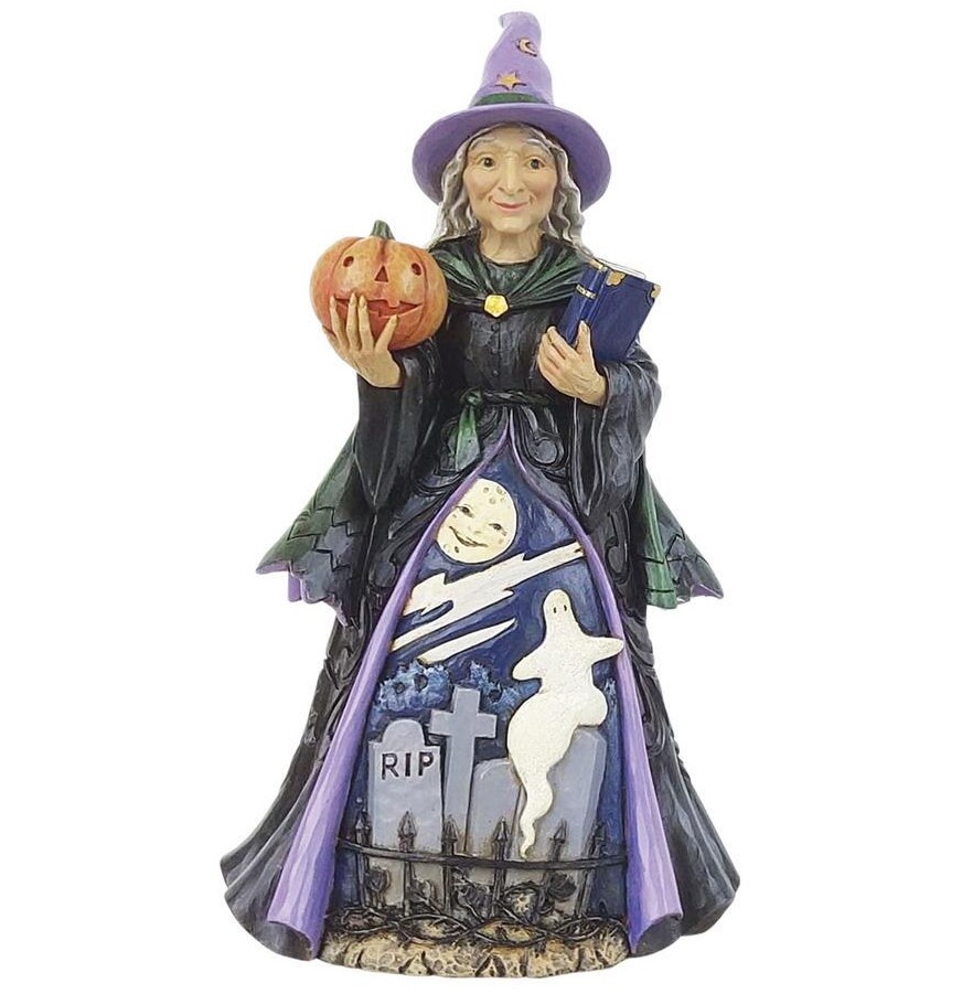 Jim Shore, Heartwood Creek, Jim Shore Heartwood Creek, Jim Shore Halloween, Magic in the Moonlight Witch, Friendly Witch, Gute Hexe, 6010667, Heartwood Creek Halloween, Jim Shore Hexe, Jim Shore Witch