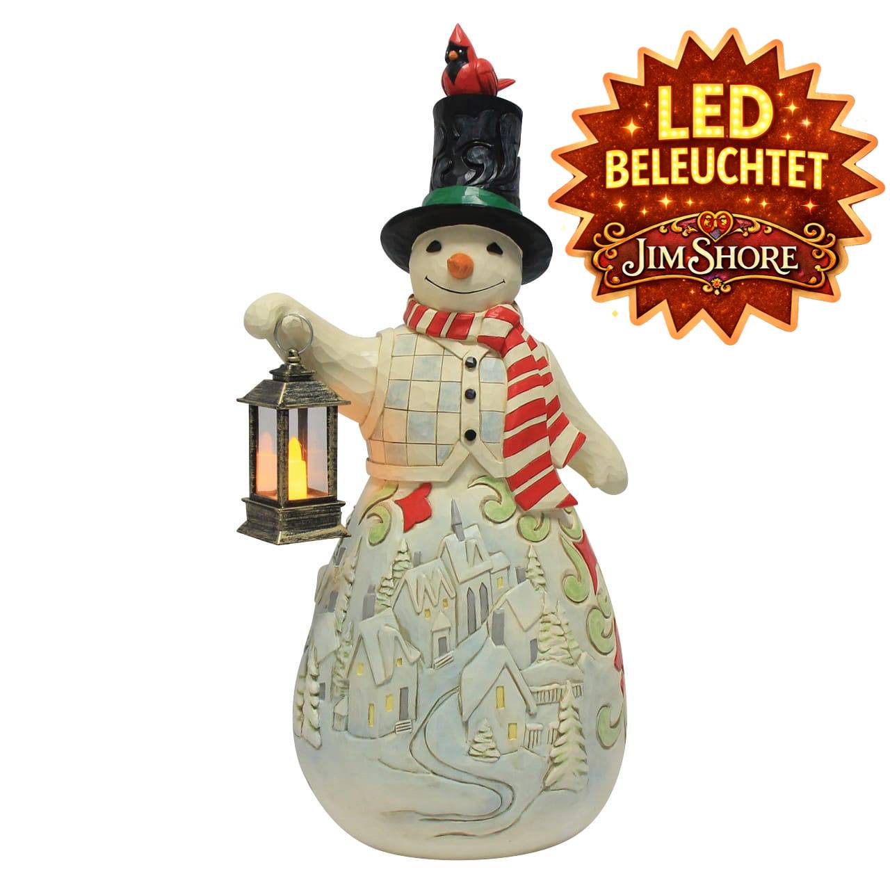 May Your Spirits Be Merry and Bright Schneemann XL mit LED Laterne 6019280 - Jim Shore Heartwood Creek