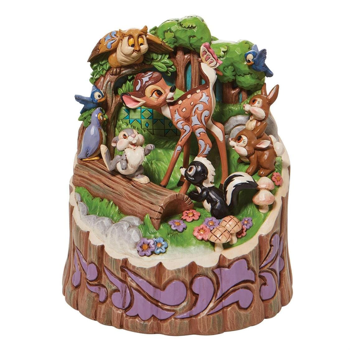Jim Shore, Disney Traditions, Jim Shore Disney Traditions, 6010086, Bambi Carved By Heart, Forest Friends, Waldfreunde, Jim Shore Disney, Jim Shore Disney, Jim Shore Bambi, Walt Disney Bambi