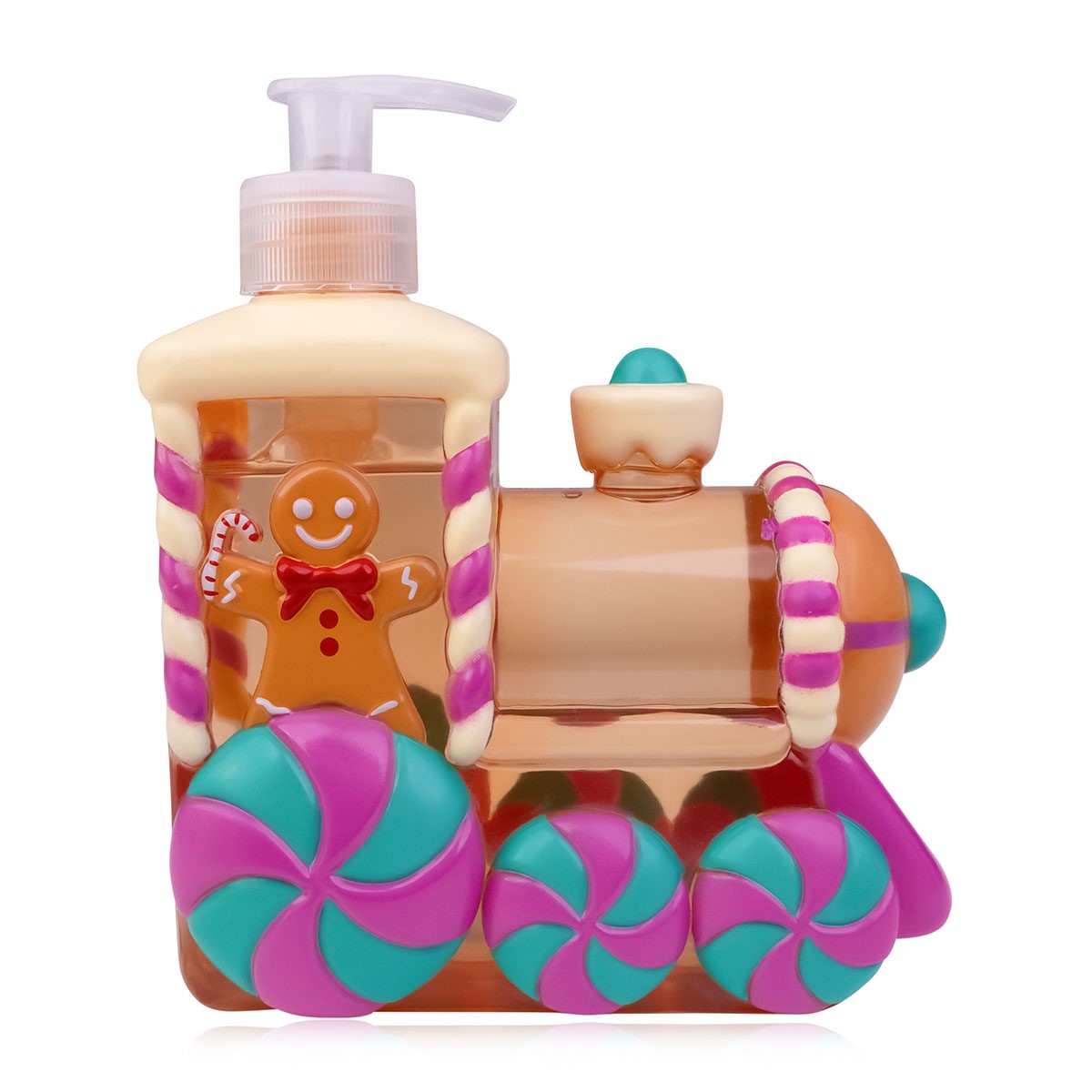 Weihnachtsseife - Lebkuchenzug - 8161705 Seifenspender Pumpspender mit Flüssigseife