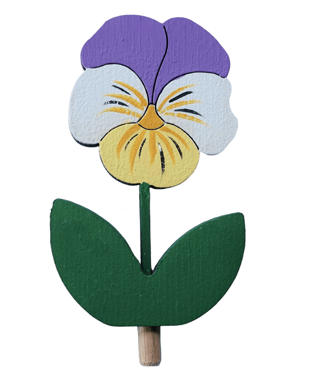 Blume - Stiefmütterchen lila - Steckfigur für Kerzenring von Sebastian Design