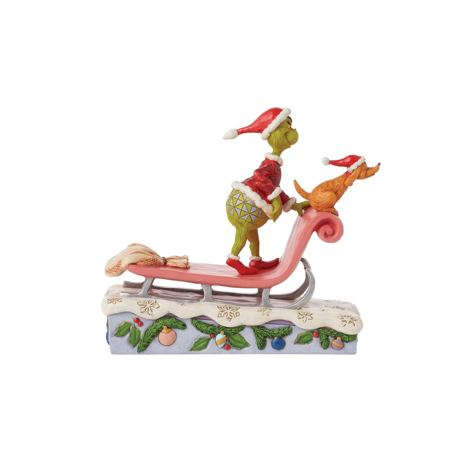 Grinch & Max auf Schlitten / on Sled - Jim Shore The Grinch 6015215