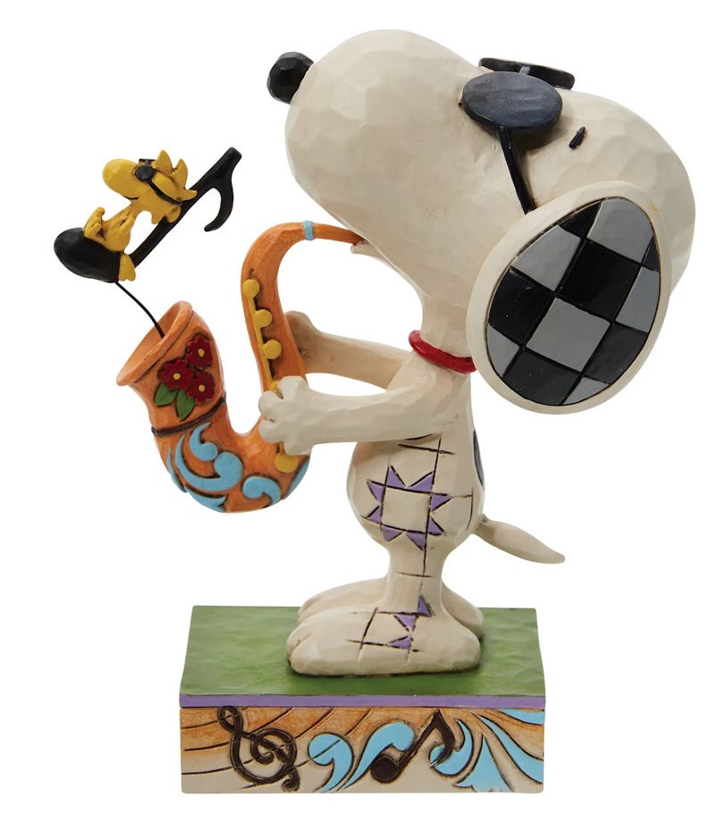 Joe Cool Snoopy Playing Saxophone - Peanuts by Jim Shore 6014870 - Jim Shore Peanutsfigur