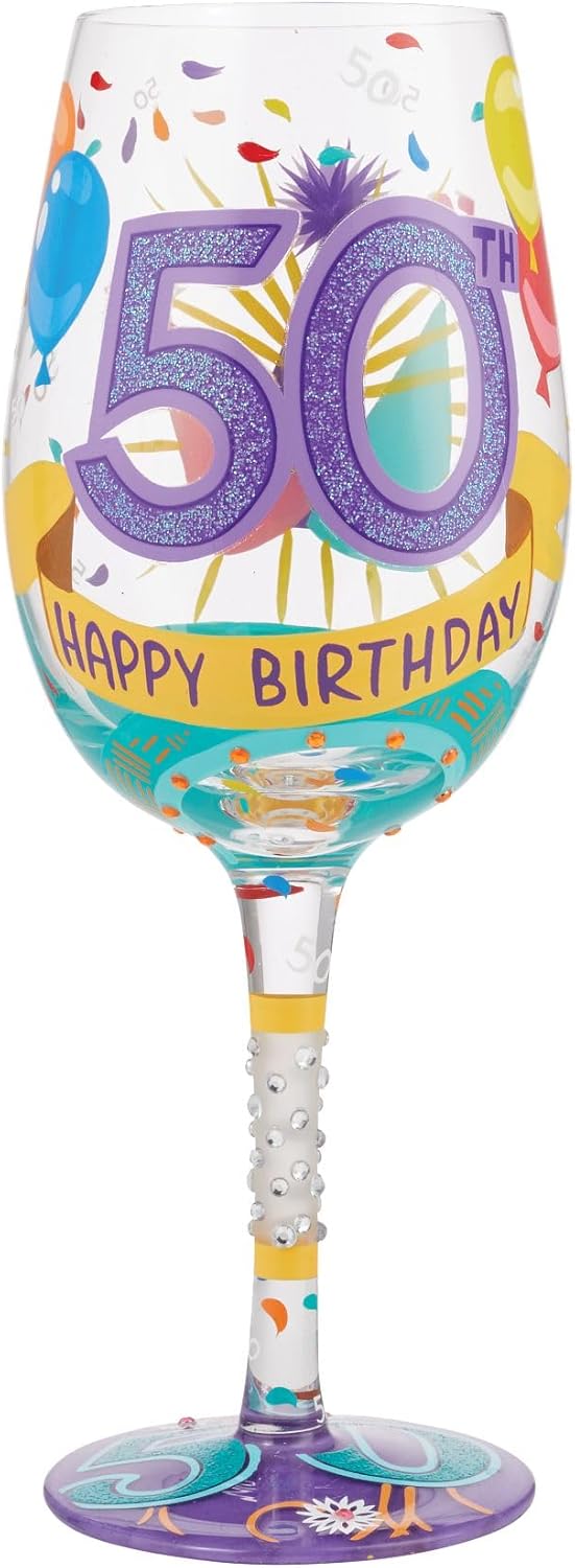 Geburtstagsglas - Happy 50th Birthday - Herzlichen Glückwunsch zum 50. Geburtstag - Lolita Weinglas 6010652