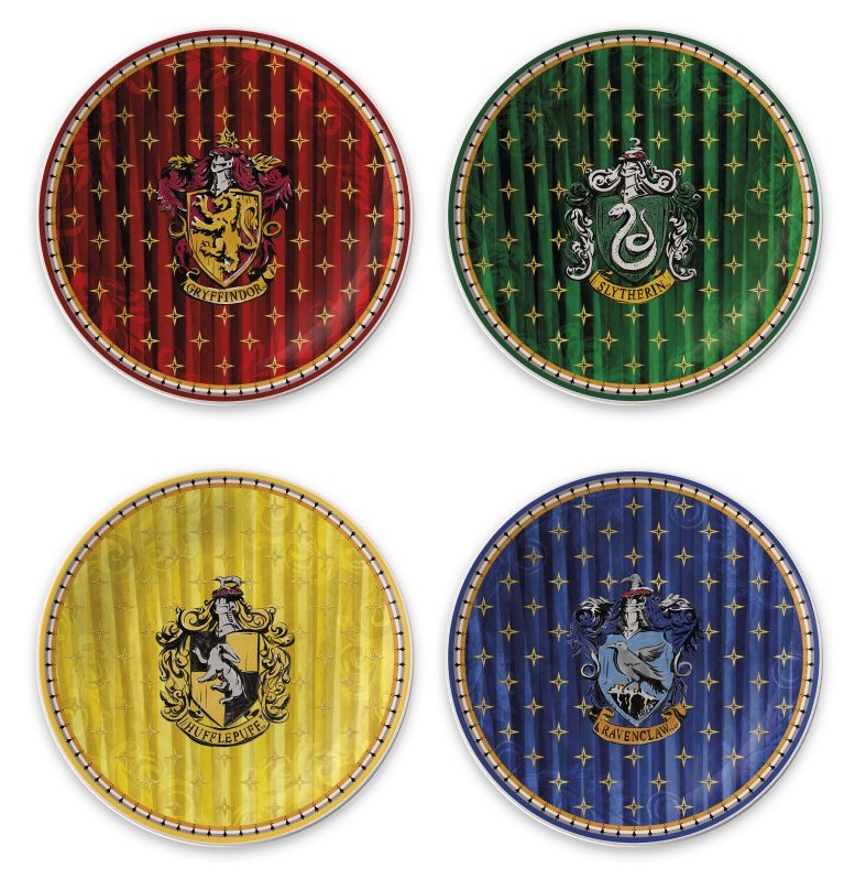 Harry Potter Egan Kuchenteller / Dessert Plates - 128011 - 4 Hogwarts Motive von Egan Italy
