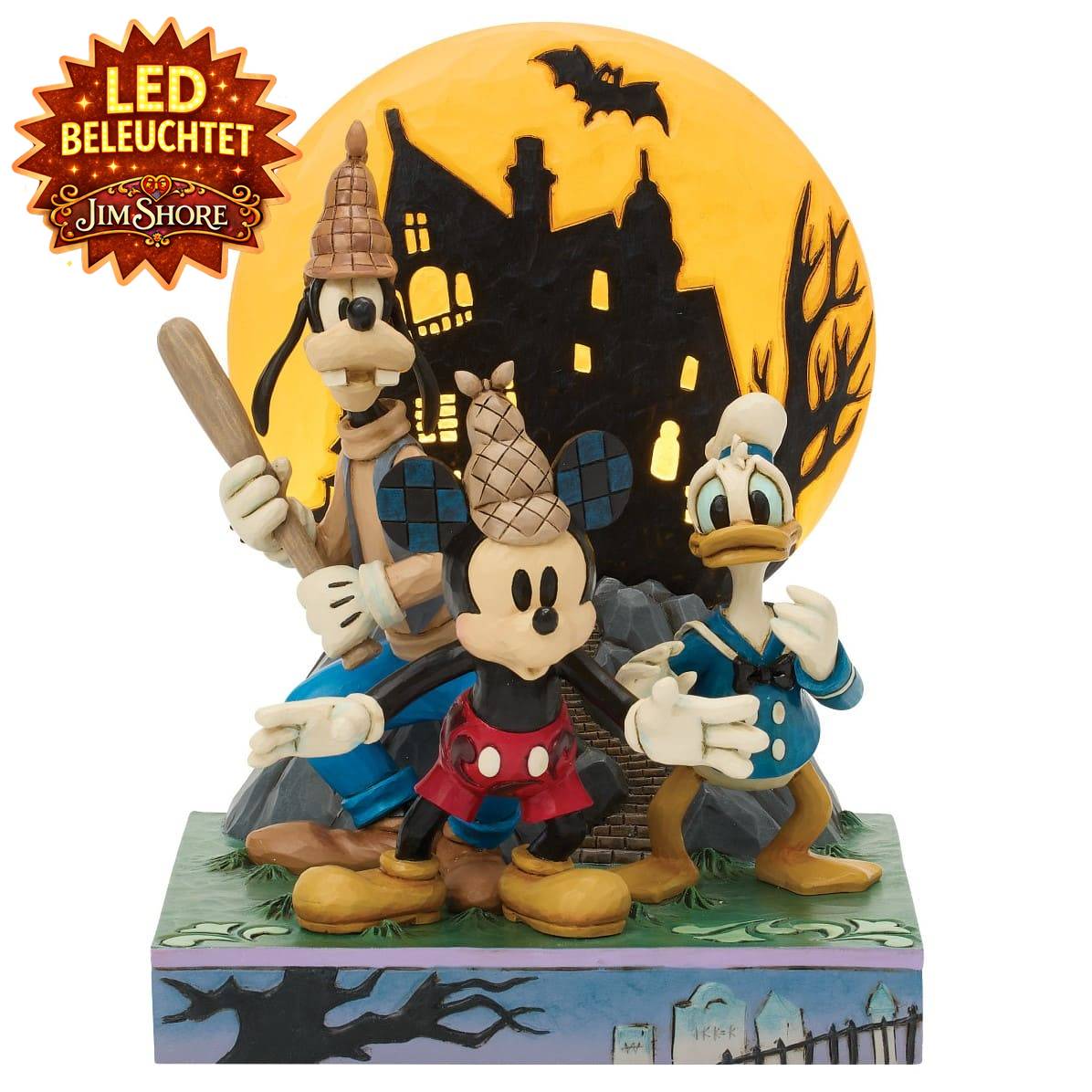 Look Out! Ghosts! – Mickey, Goofy & Donald Lonesome Ghosts - 6017941 - Disney Traditions Jim Shore Disneyfigur