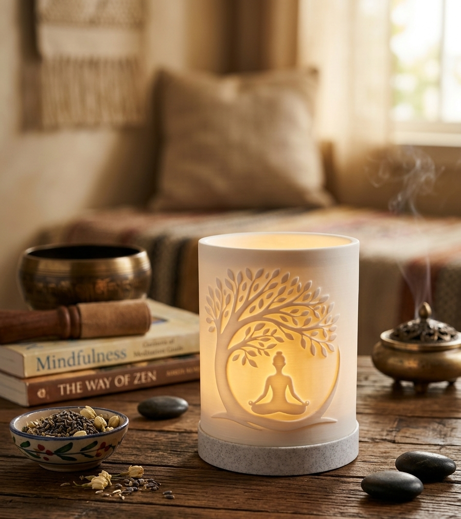 Windlicht 3D-Druck - Dekolampe Yoga / Yogabaum 202603