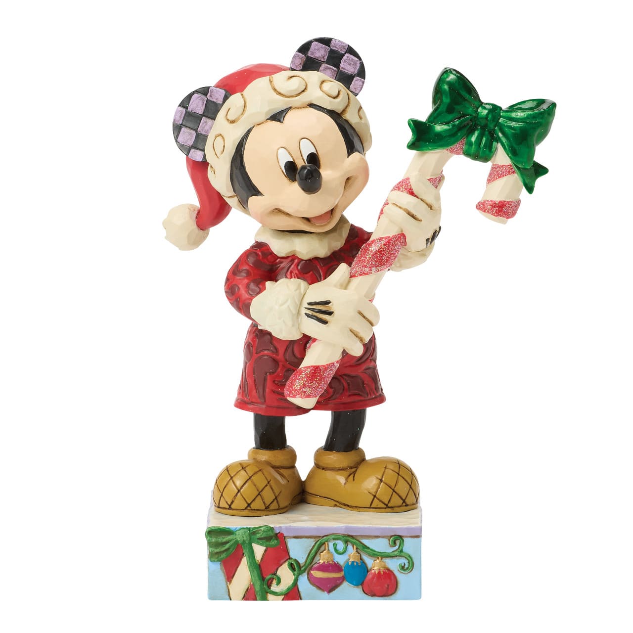 Peppermint Magic Micky Maus mit Zuckerstange / Candy Cane 6018711 Disney Traditions Jim Shore Disneyfigur