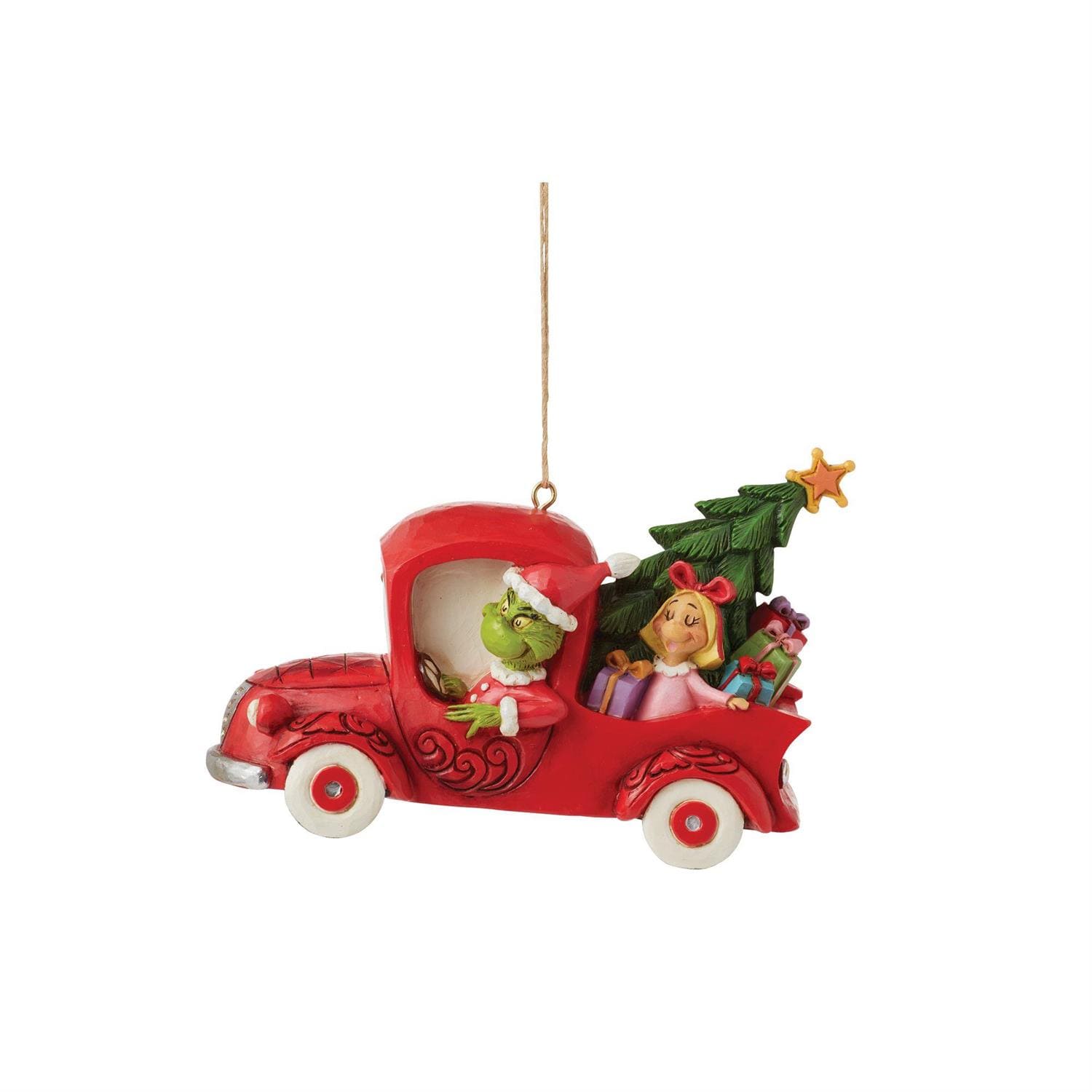 Grinch in a Red Truck Ornament - The Grinch by Jim Shore 6012706