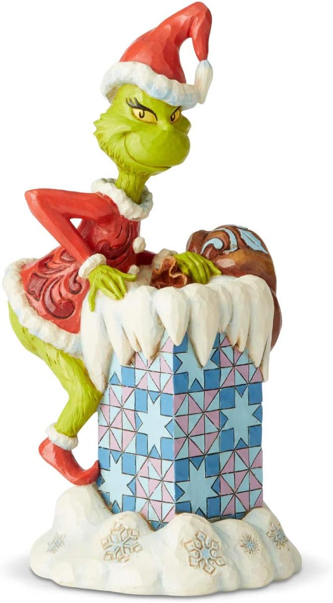 Grinch Climbing into Chimney / Grinch im Schornstein Jim Shore Grinch 6004066