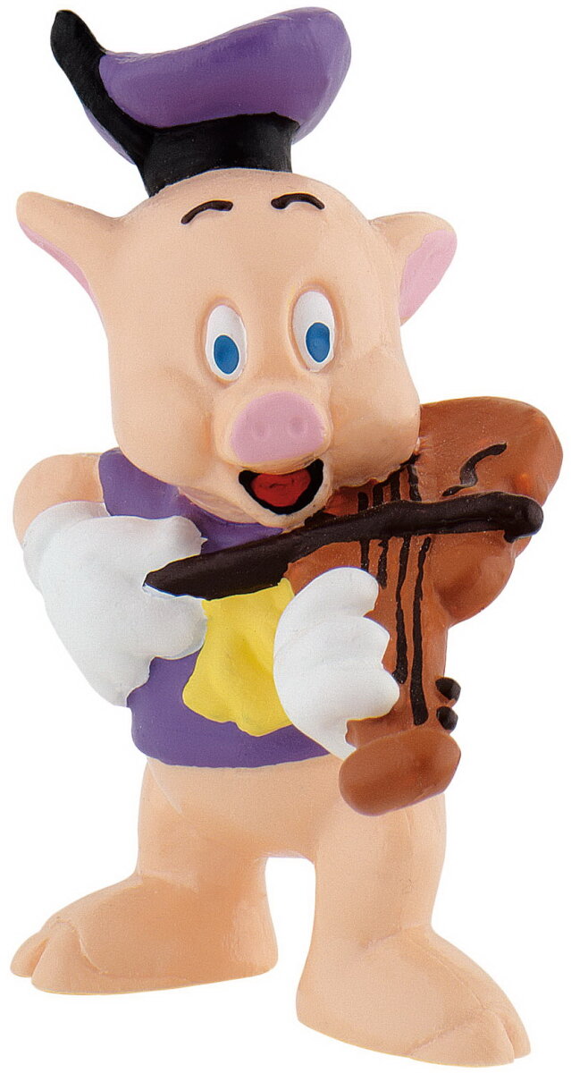 Die drei kleinen Schweinchen - Schweinchen Fiedler /  Walt Disney Spielfigur - Tortenfigur - Disneyfigur Bullyland 12491
