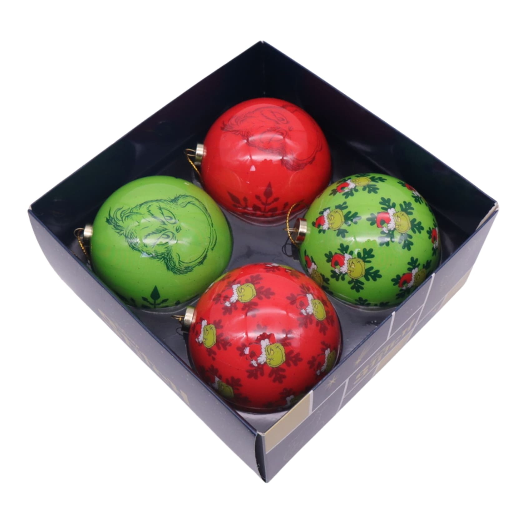 Grinch Weihnachtskugeln - Set mit 4 Stück | Disney Christbaumkugeln | Christmas Inspirations TG26036