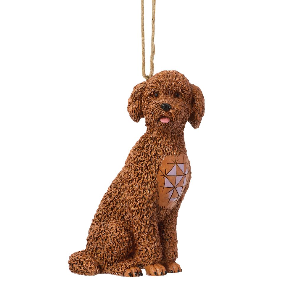 Hunde Ornament Labradoodle Golden Doodle 6019338 - Jim Shore Heartwood Creek Weihnachtsanhänger