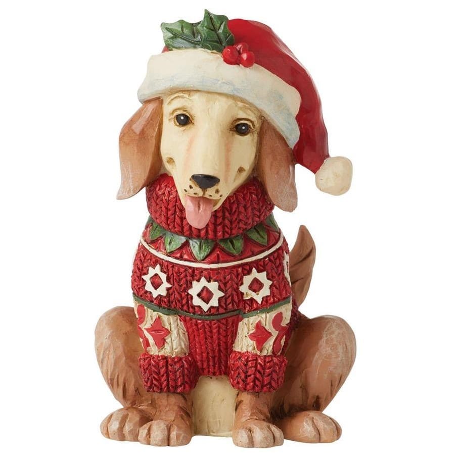 6012962 Jim Shore Heartwood Creek Mini Weihnachtshund / Mini Christmas Dog / Weihnachtshund - Heartwood Creek Jim Shore 6012962