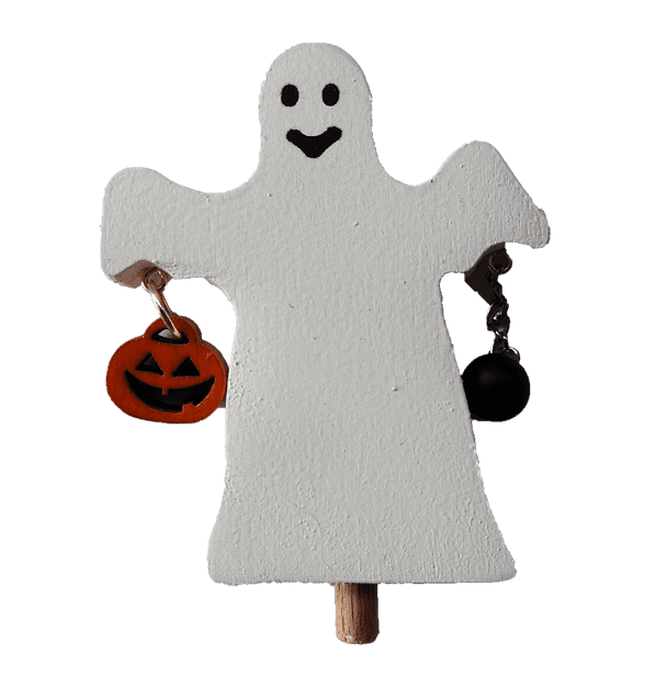 Halloween - Gespenst Archibald Steckfigur für die großen Kerzenringe von Sebastian Design