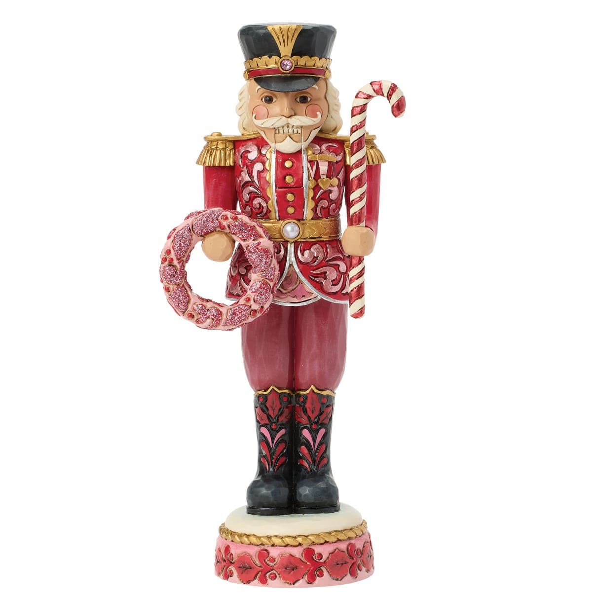 Nussknacker Toy Soldier rot-pink - Candy Cane Guard - 6018903 - Heartwood Creek Jim Shore Spielzeugsoldat