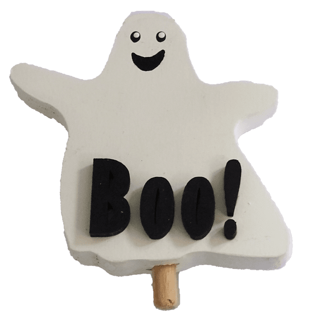 Halloween - Gespenst Boo Steckfigur für den großen Kerzenring von Sebastian Design