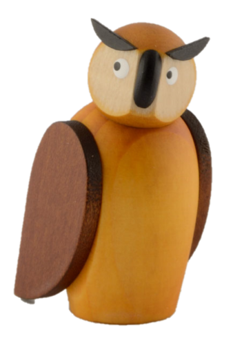 Sebastian Design, Kerzenring, Kerzenringe, Holzkranz, Candle Ring, Steckfigur für Kerzenring, Jahreszeitentisch, Steckfigur, HK-910a, Eule, Erzgebirge Eule