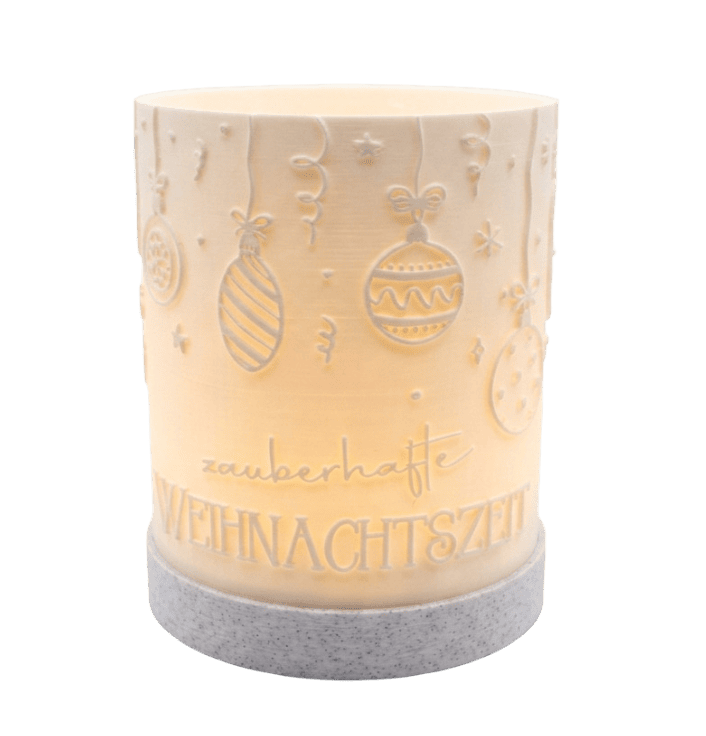 Windlicht 3D-Druck - Dekolampe Weihnachten - Weihnachtskugeln zauberhafte Weihnachtszeit 202607