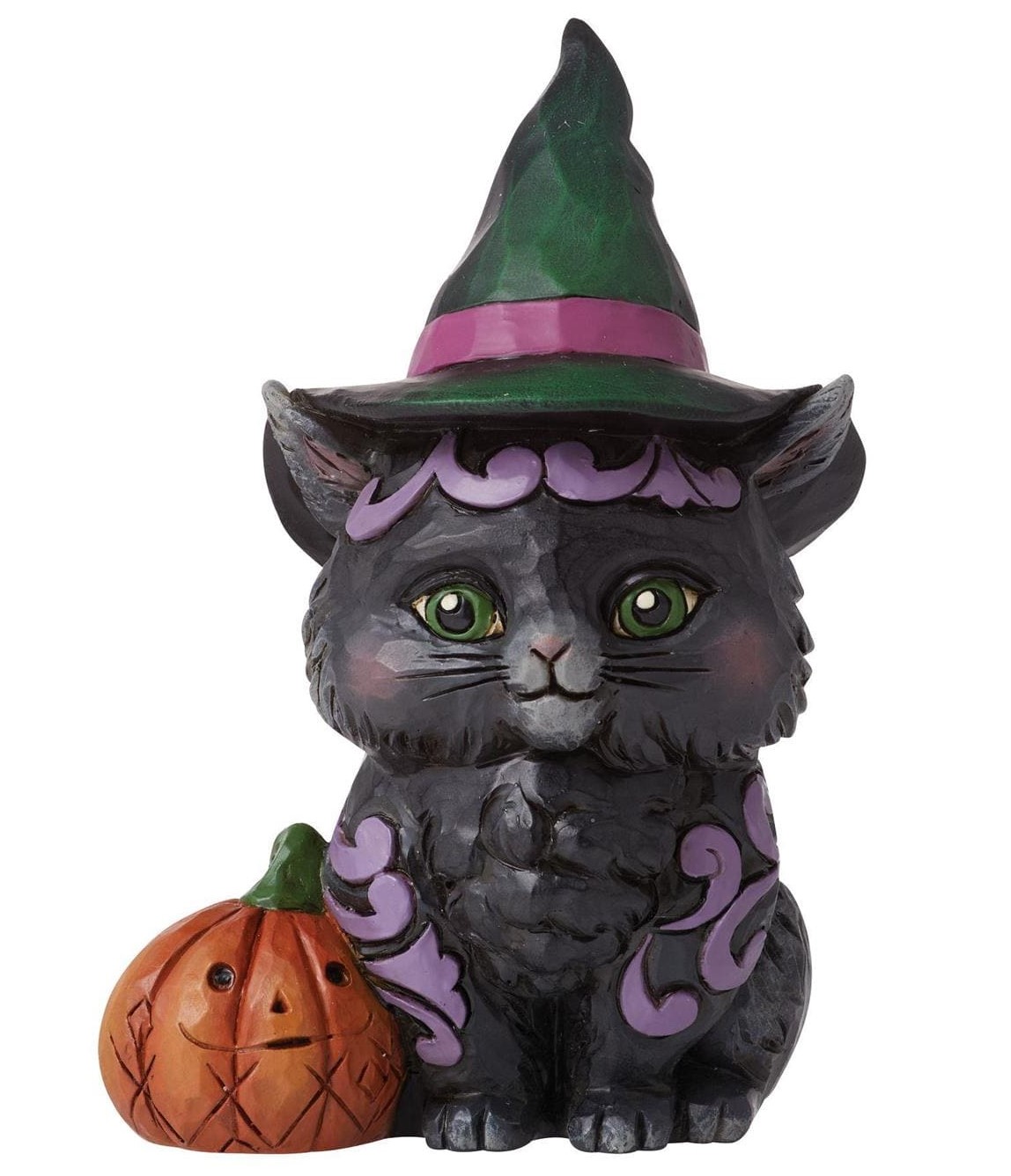Heartwood Creek, Jim Shore, 6012747, Schwarze Katze mit Kürbis, Black Cat Mini, Jim Shore Halloween, Heartwood Creek Halloween