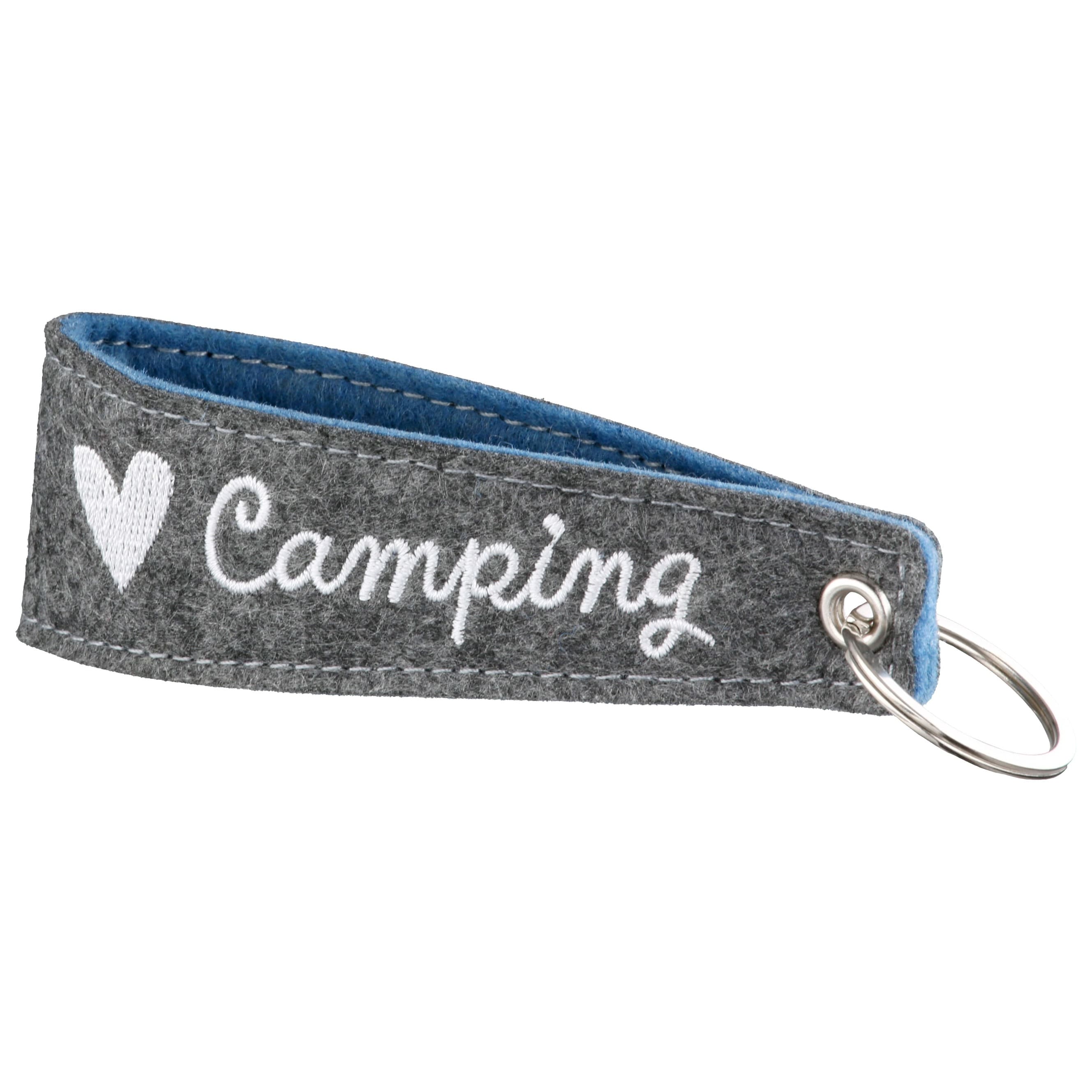 Schlüsselanhänger Camperglück grau - 61612 Gilde Schlüsselanhänger Camping