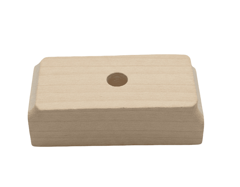 Bodenplatte Sockel mit 1 Bohrung natur, Talvel passend für Steckfiguren für große Kerzenringe von Sebastian Design B020-1n