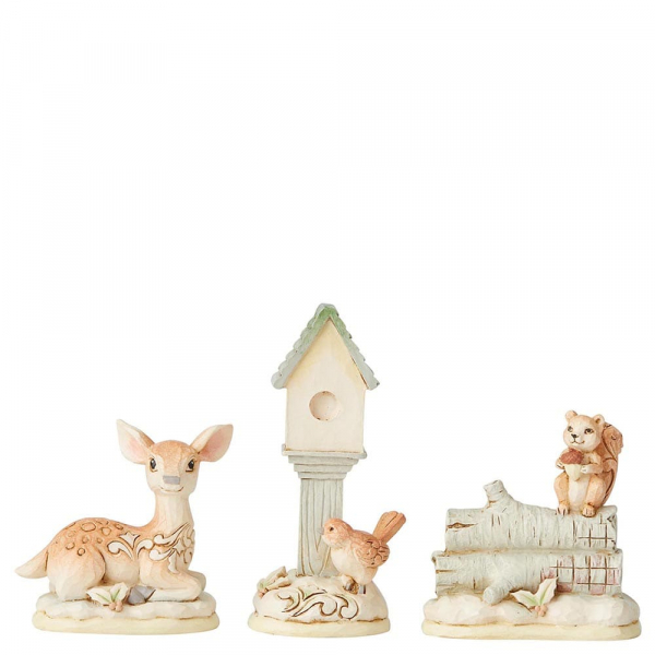 Heartwood Creek, Jim Shore, Woodland Mini Accessory Set, Tierset Winterwald