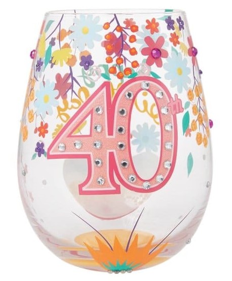 Lolita, Lolita Weinglas, Lolita Trinkglas, Lolita Stemless Glass, 6015281, Happy 40th Birthday Glas, 40. Geburtstag, Lolita Gläser