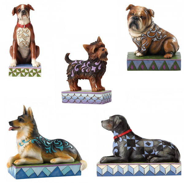 Heartwood Creek, Jim Shore, Dogs, Dog, Hunde, Bruno, Izzie, Hogan, Onyx, Kaiser, Boxer, Yorkshire, Schäferhund, Labrador, Bulldogge