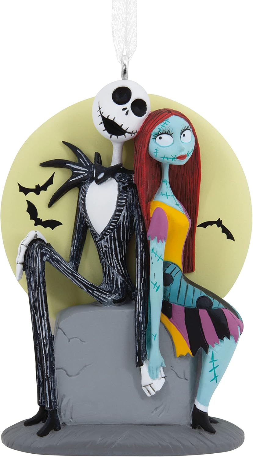 Nightmare Before Christmas Jack & Sally mit Mond - on the  Moon Hallmark Ornament - Hallmark Disney Weihnachtsanhänger  