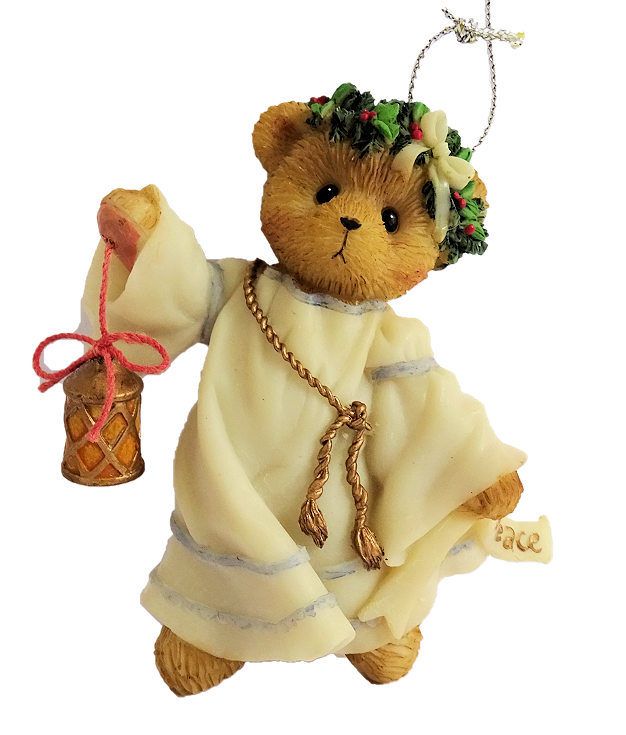 Cherished Teddies, May Peaceful Blessings, Ornament, Anhänger, Weihnachtsanhänger,  4023745,, Cherished Teddies Bear As Peace Angel, Cherished Teddies Friedensengel, Priscilla Hillman