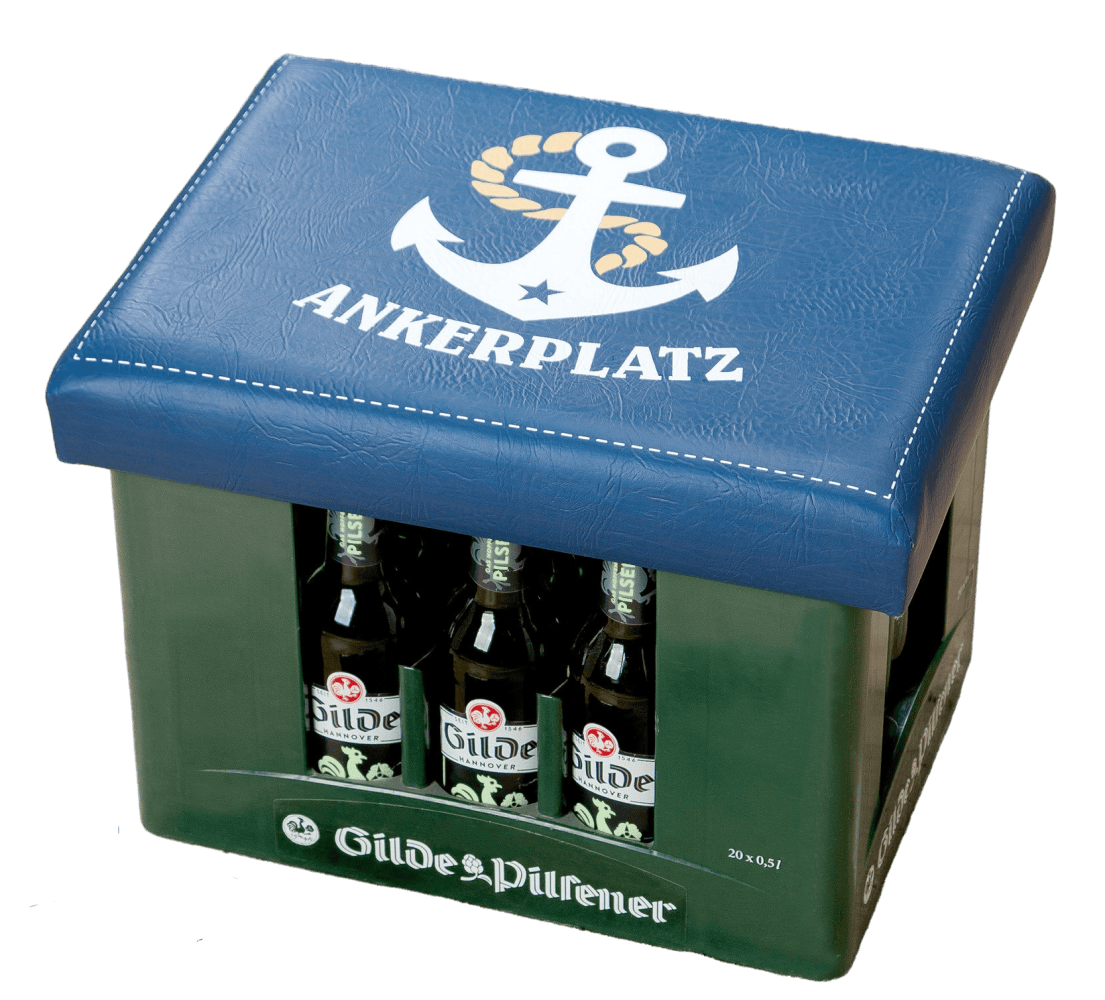 Gilde Sitzpolster für Getränkekisten - Ankerplatz - 49828 Sitzkissen / Polsterauflage / Sitzauflage / Sitzpolster von Gilde