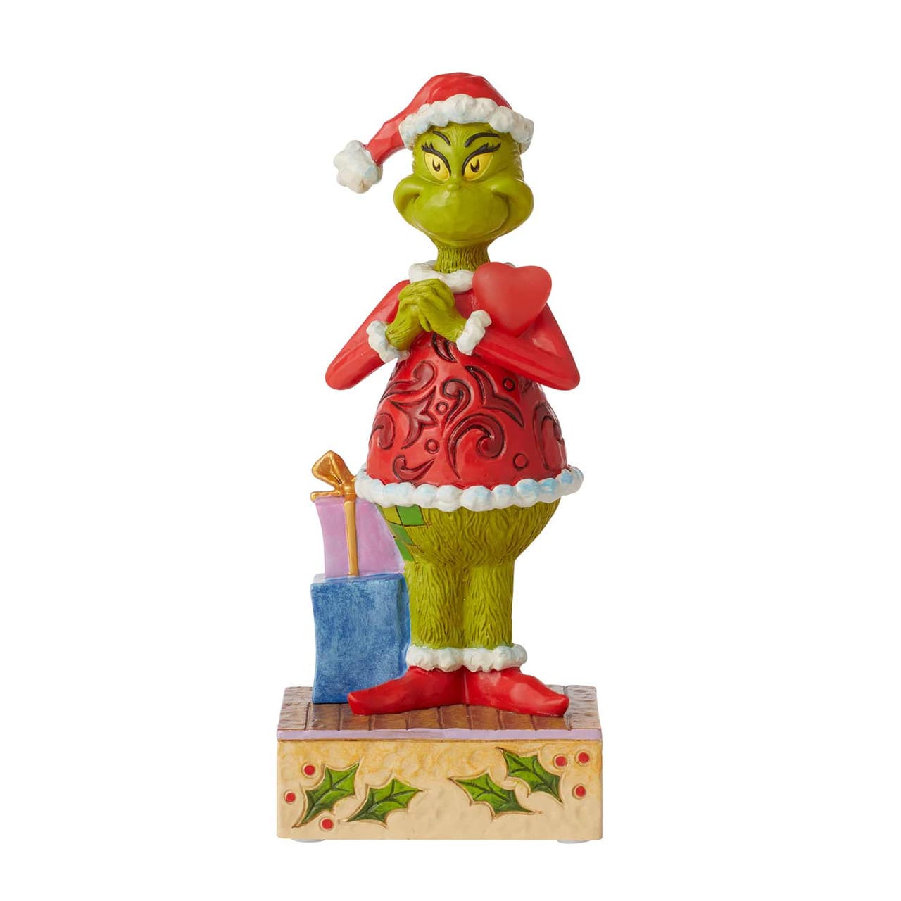 Grinch mit Herz Figur / Grinch with Heart Figurine - Grinch by Jim Shore 6010782