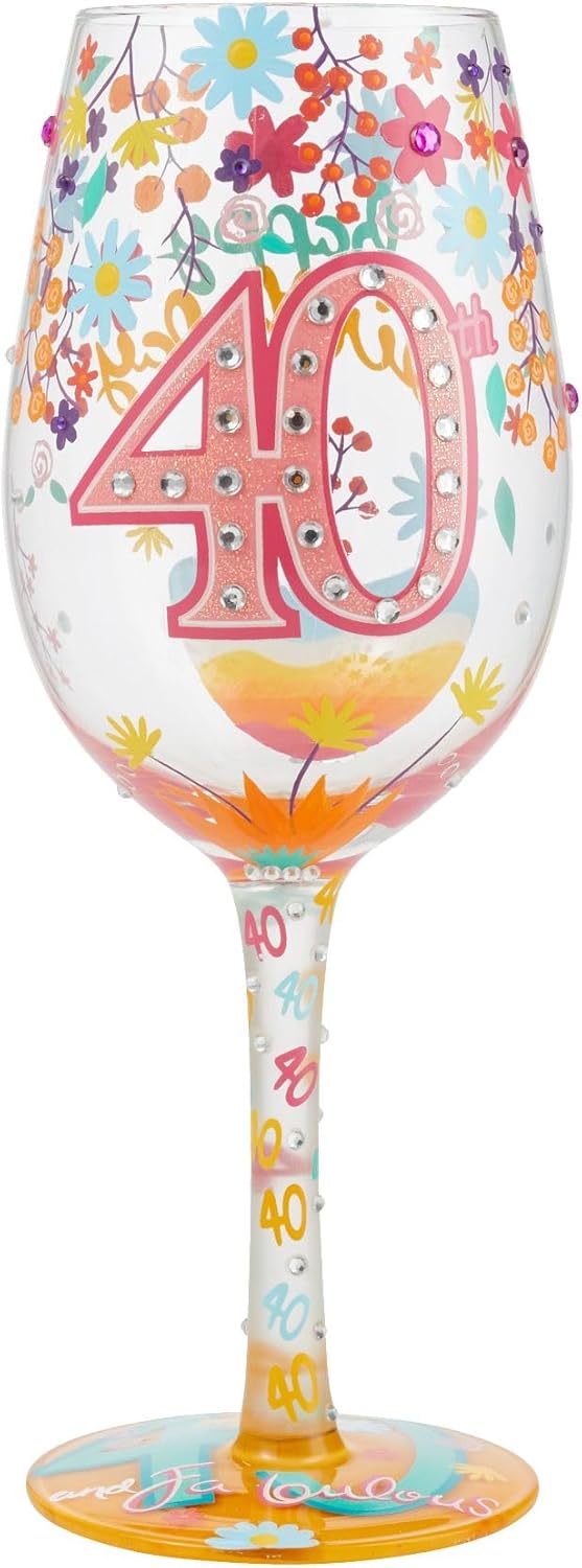 Geburtstagsglas - Happy 40th Birthday - Herzlichen Glückwunsch zum 40. Geburtstag - Lolita Weinglas 6010249