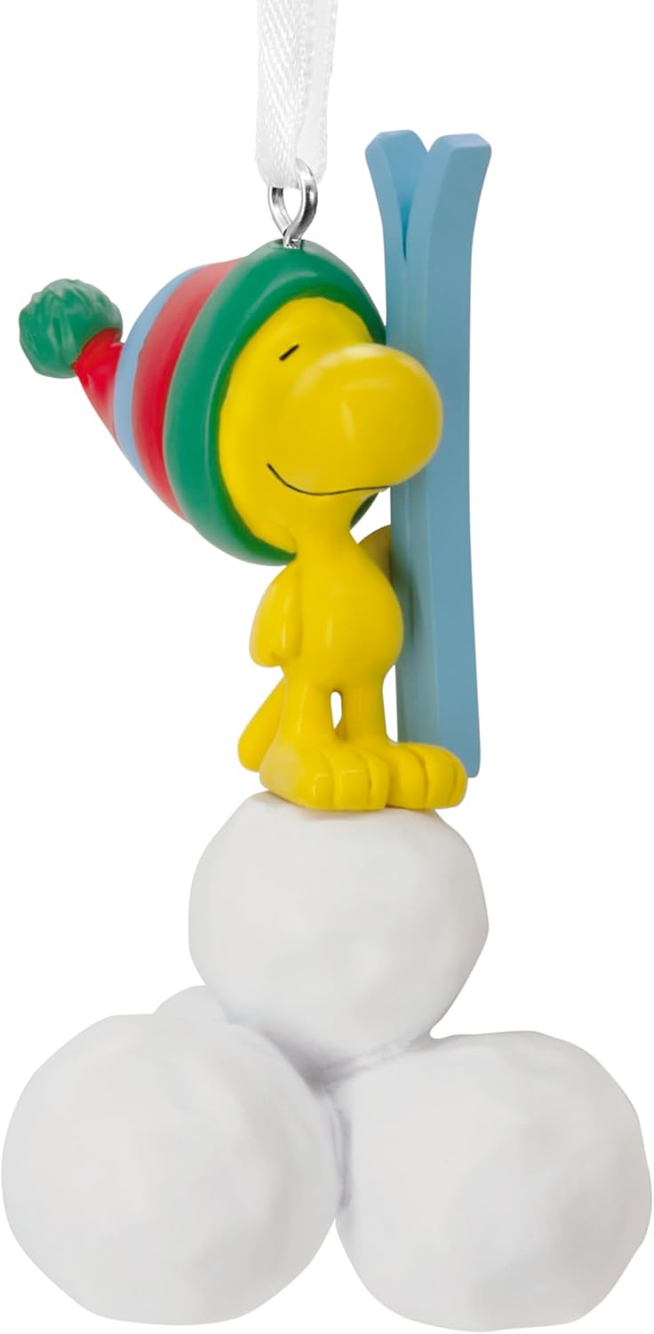 X-Mas Peanuts - Woodstock mit Schneebällen / with Snowballs - 30200127 Hallmark Ornament - Peanuts Weihnachtsanhänger
