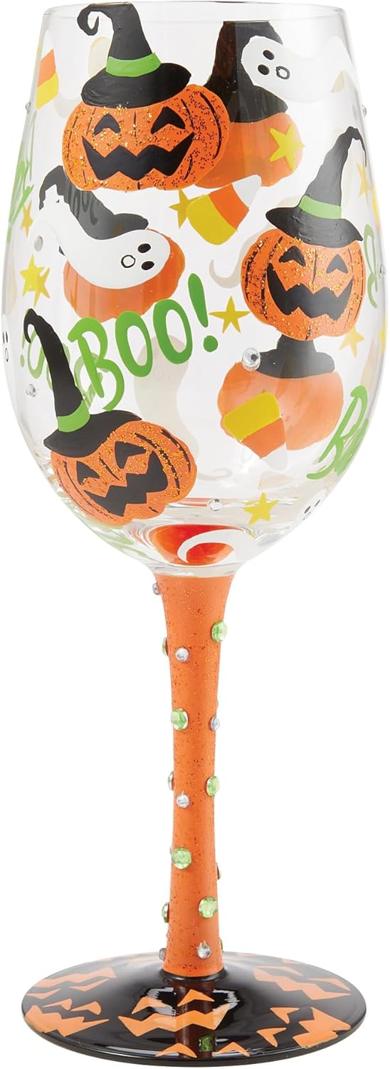 Halloweenglas - Spook-Tacular / Kürbisse mit Hexenhut - Lolita Weinglas 6014193