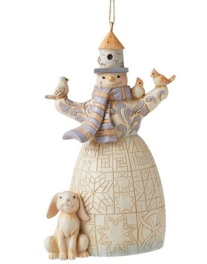 Jim Shore, Heartwood Creek, Jim Shore Heartwood Creek, Heartwood Creek by Jim Shore, 6011632, Snowman with Animals Ornament, Schneemann mit Tieren Weihnachtsanhänger, Jim Shore Snowman, Heartwood Creek Snowman, Jim Shore Schneemann