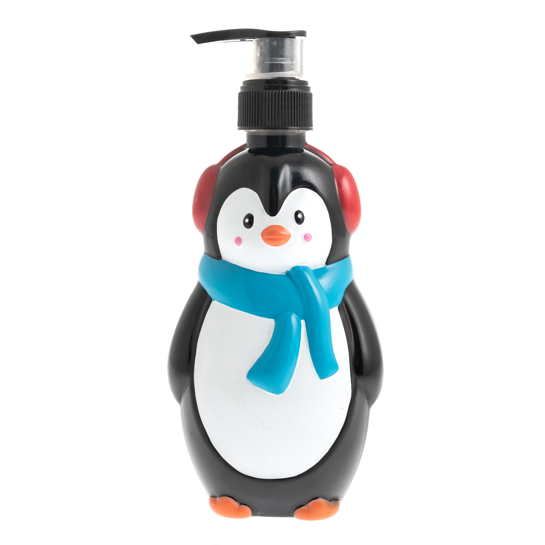 Weihnachtsseife - Pinguin mit blauem Schal 8501 - Seifenspender Flüssigseife im Spender