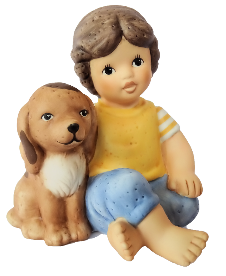 Marco - Mein liebster Freund Nina und Marco Figur von Goebel 11741600 - Marco mit Hund