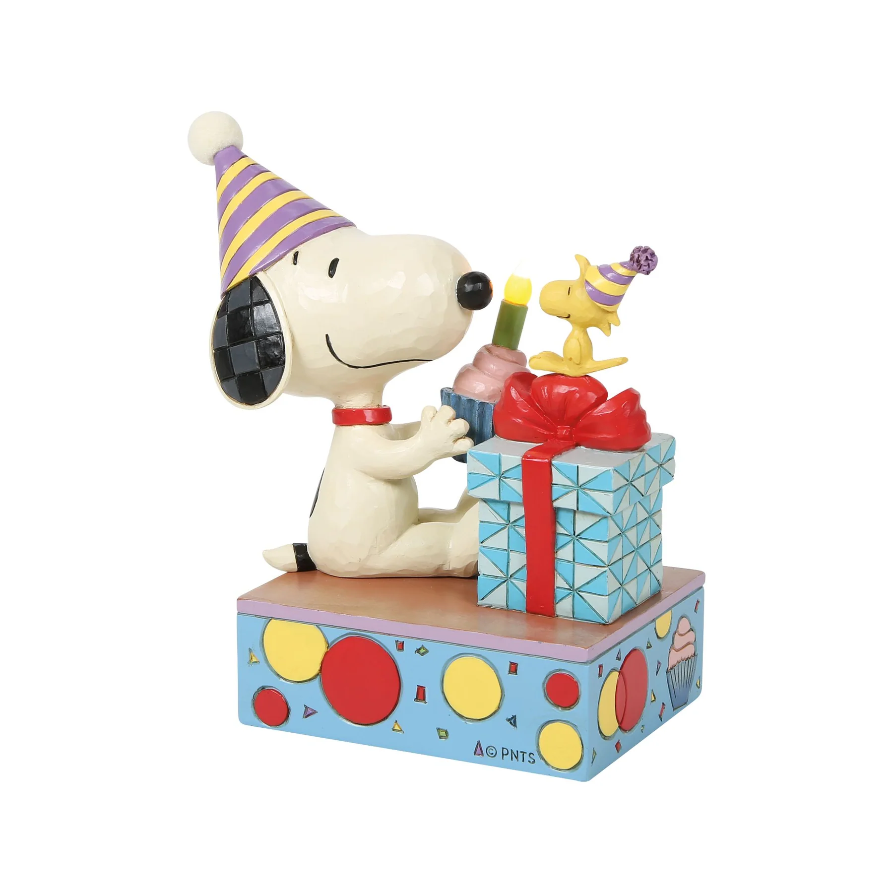 You Take The Cake Snoopy Geburtstagsfigur mit LED Kerze und Cupcake - 6019599 Jim Shore Peanuts Snoopy Figur