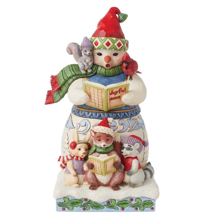 Jim Shore, Heartwood Creek, Jim Shore Santa, 6015455, Snow Wonder Snowman, Schneewunder Schneemann, Schneemann mit Tieren,  Jim Shore Schneemann