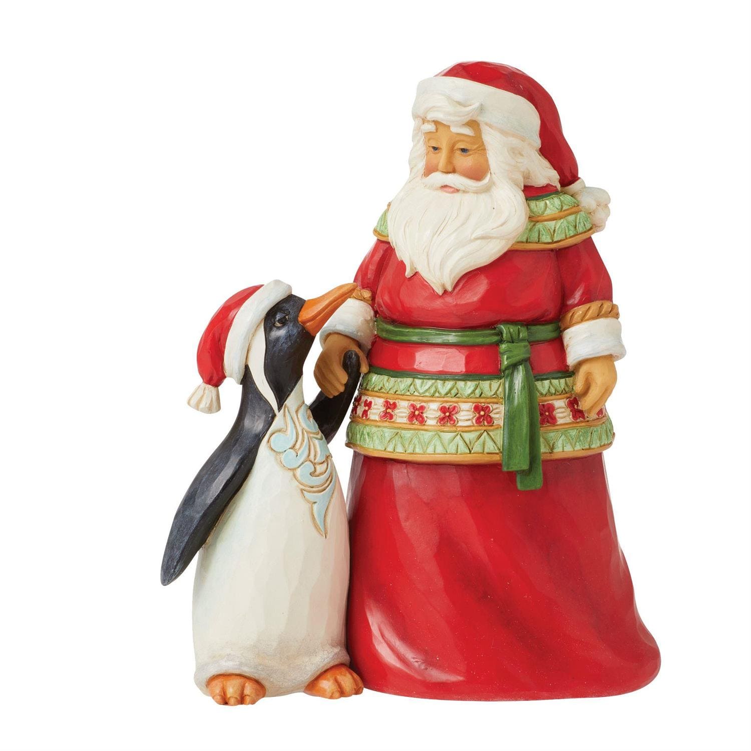 Jim Shore, Heartwood Creek, Heartwood Creek by Jim Shore, 6012967, Dear Santa I've Been Good Santa, Santa with Penguin, Weihnachtsmann mit Pinguin, Jim Shore Santa, Heartwood Creek Weihnachtsmann