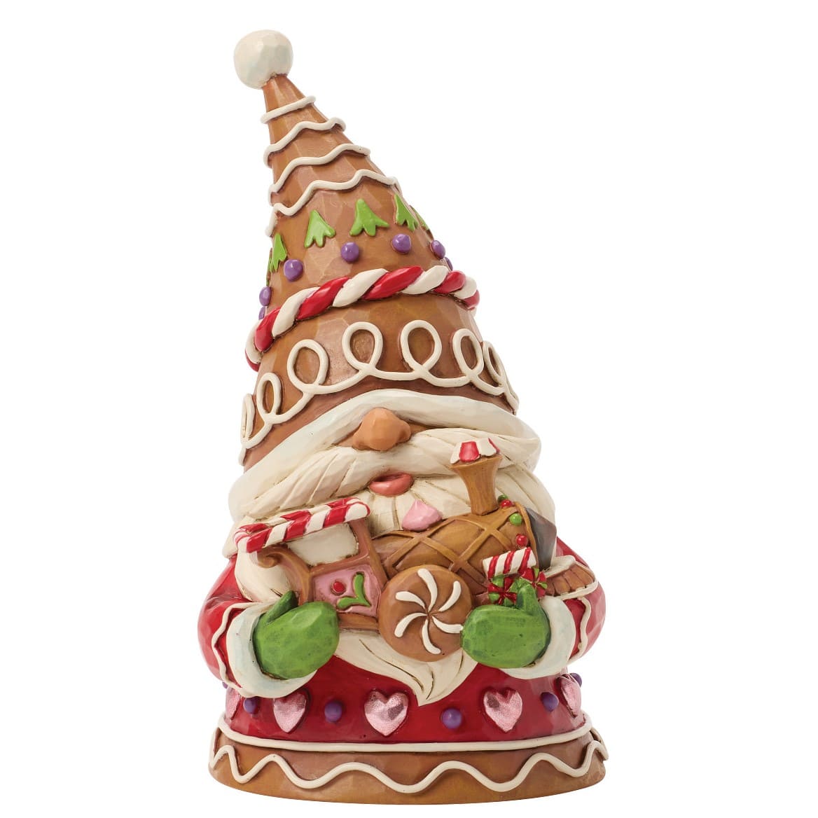 Gnome on Track Wichtel 6018883 - Jim Shore Heartwood Creek Gnome mit Lebkuchenzug