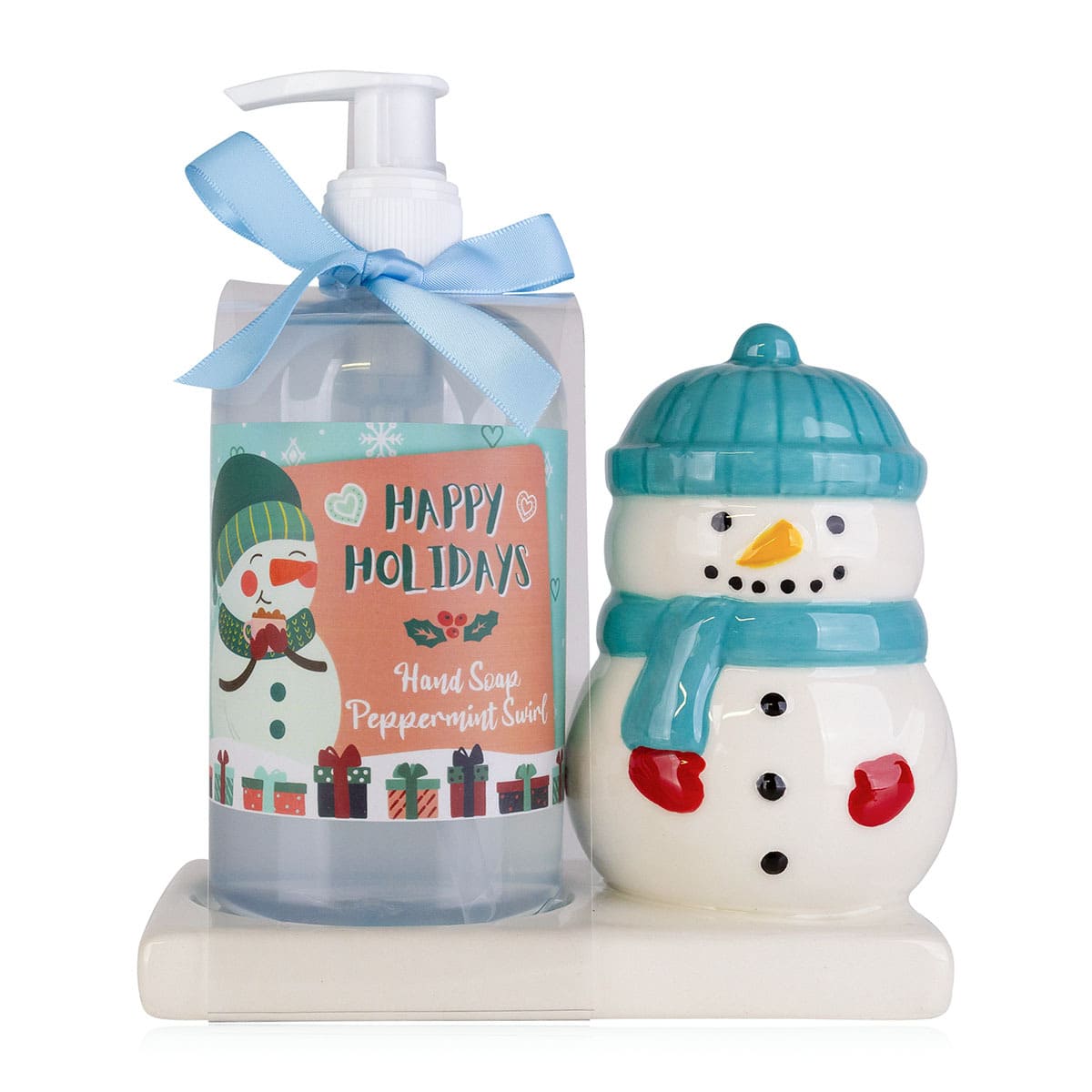 Accentra Seifenspender Schneemann, Flüssigseife, Weihnachtsseife, Weihnachtgeschenk, Mitbringsel, 8160196, Pumpspender Snowman