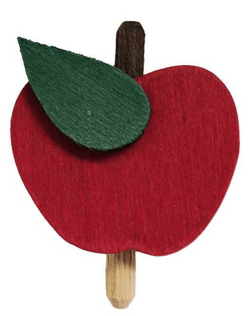 Apfel rot mit Blatt / Steckfiguren für Kerzenringe von Sebastian Design